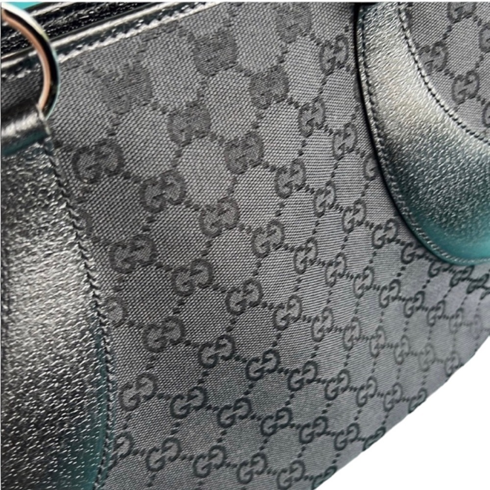 Gucci Satchel Shoulder Bag Black Limited Edition Rare Like New GG Vintage - Picture 8 of 16